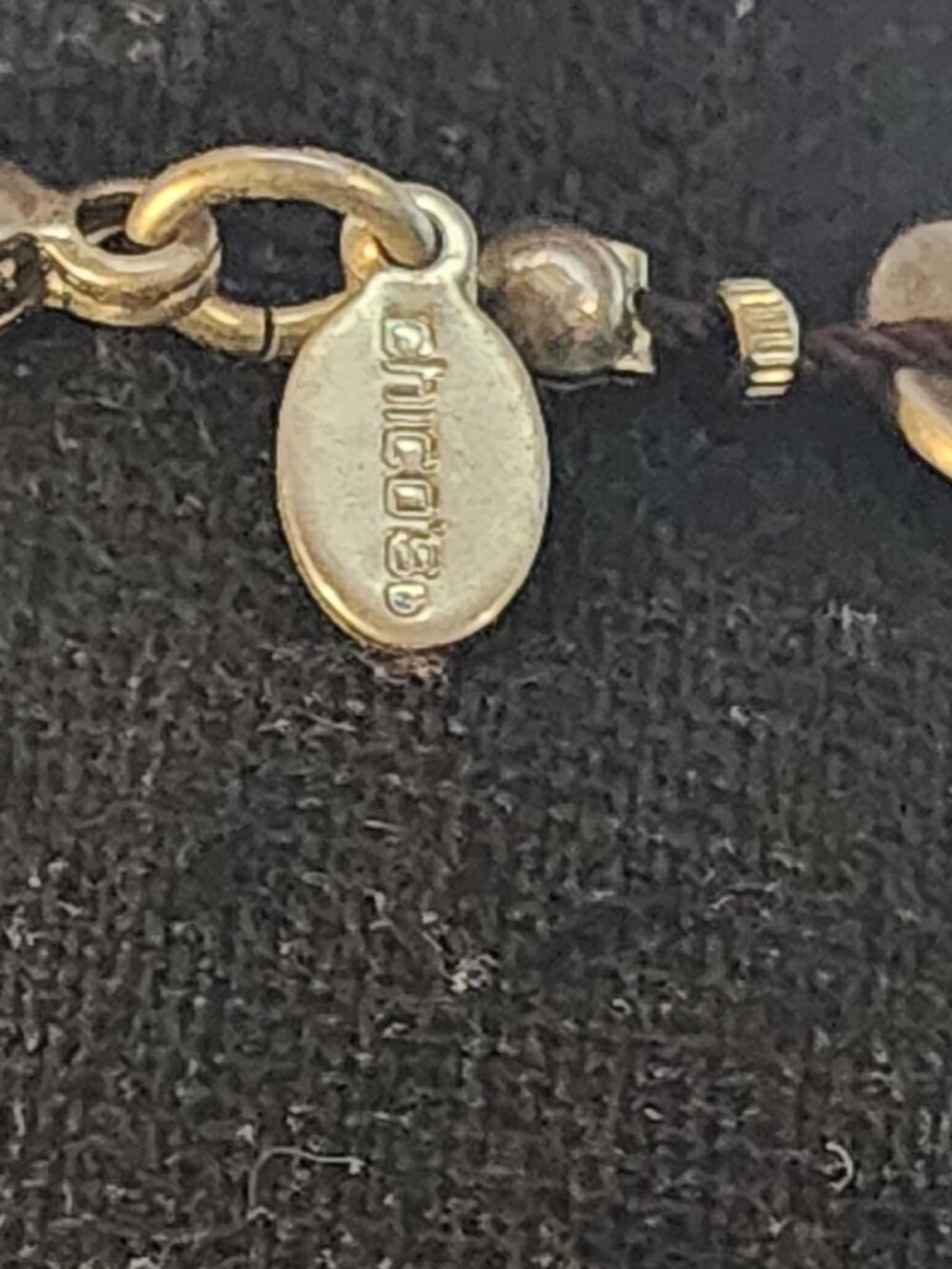 Chico's Old Gold Tone Threaded Metal Circles Long Vintage Adj 40.5" Necklace - Picture 10 of 16